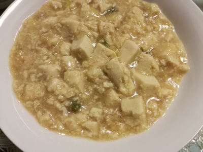 高野豆腐で麻婆豆腐