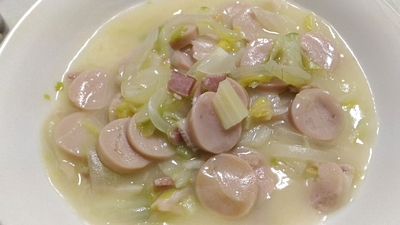 魚肉ソーセージ入りクリームシチュー