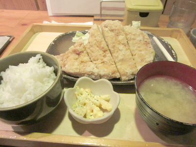 松本からあげセンター 山賊焼き定食ハーフサイズ　